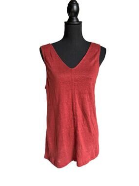 Sundance 100% Linen Tank Top (Rust) - Large